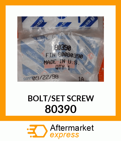 BOLT/SET SCREW 80390