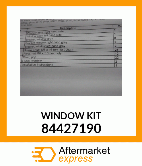 WINDOW KIT 84427190