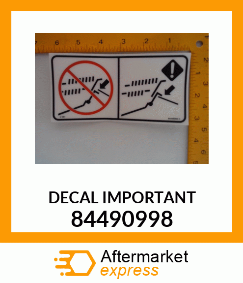 DECAL IMPORTANT 84490998