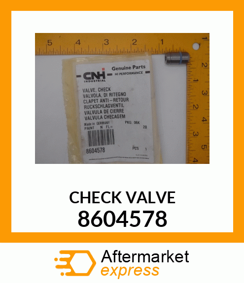 CHECK VALVE 8604578