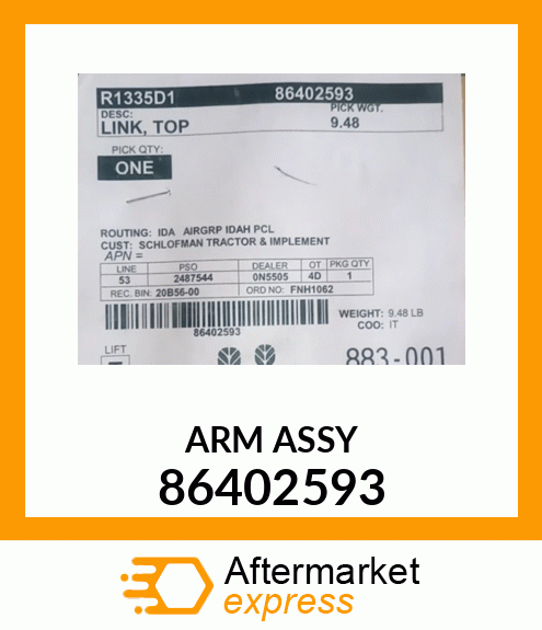 ARM ASSY 86402593