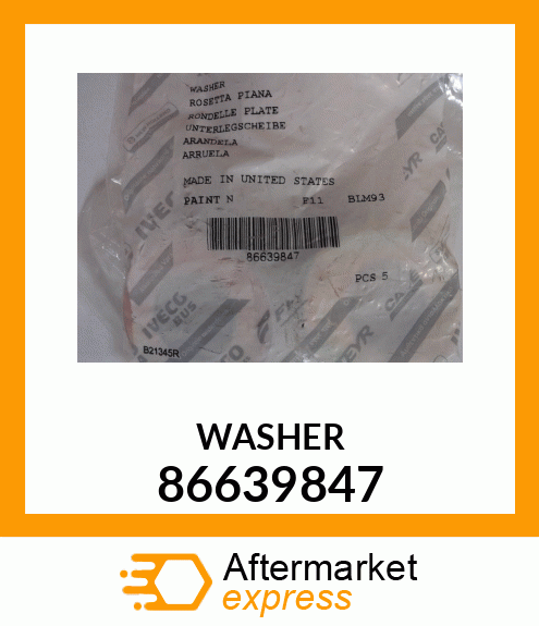 WASHER 86639847