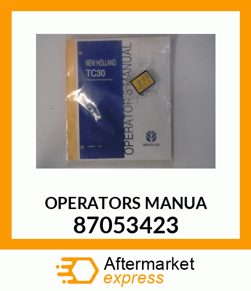 OPERATORS MANUA 87053423