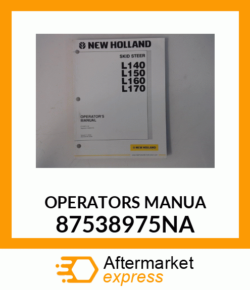 OPERATORS MANUA 87538975NA