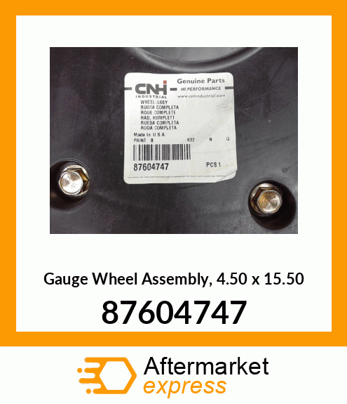 Gauge Wheel Assembly, 4.50" x 15.50" 87604747