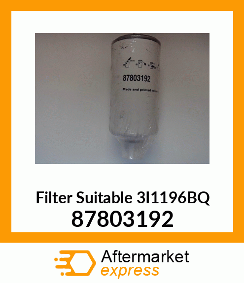 Filter Suitable 3I1196BQ 87803192