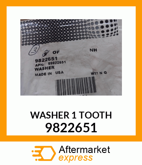 WASHER 1 TOOTH 9822651