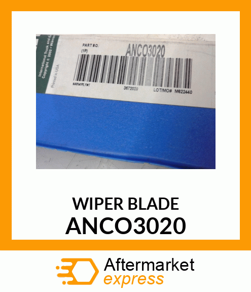 WIPER BLADE ANCO3020