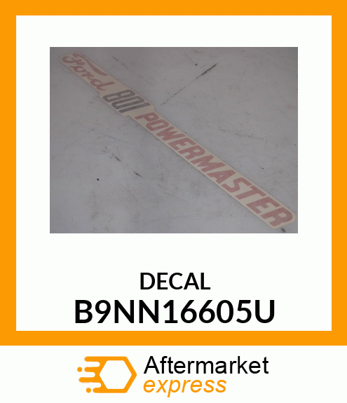 DECAL B9NN16605U