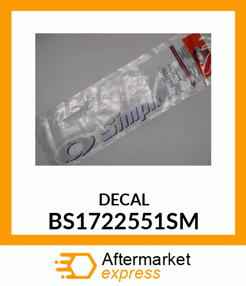 DECAL BS1722551SM