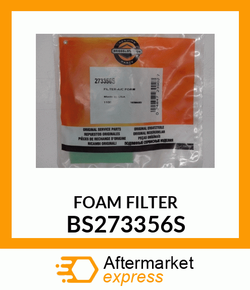 FOAM FILTER BS273356S