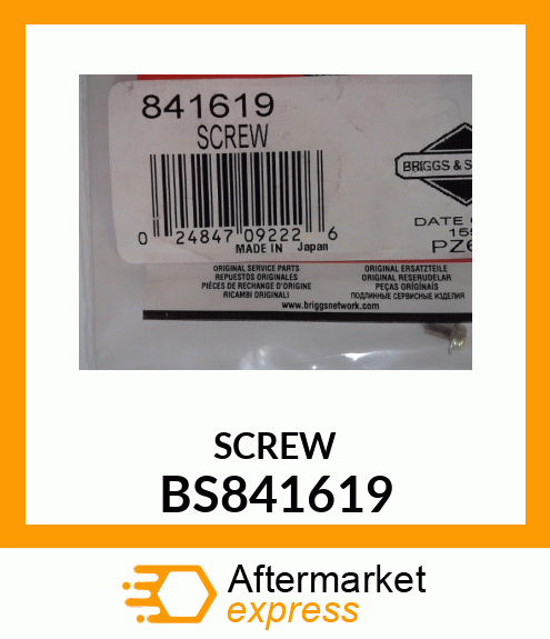 SCREW BS841619