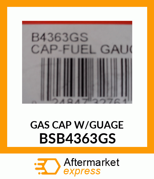 GAS CAP W/GUAGE BSB4363GS