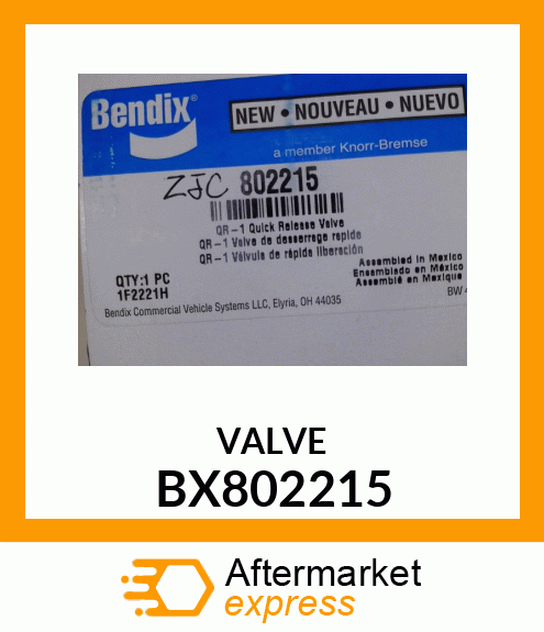 VALVE BX802215