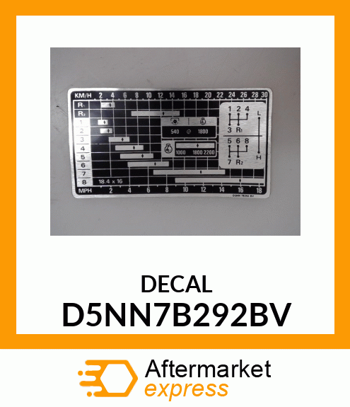 DECAL D5NN7B292BV