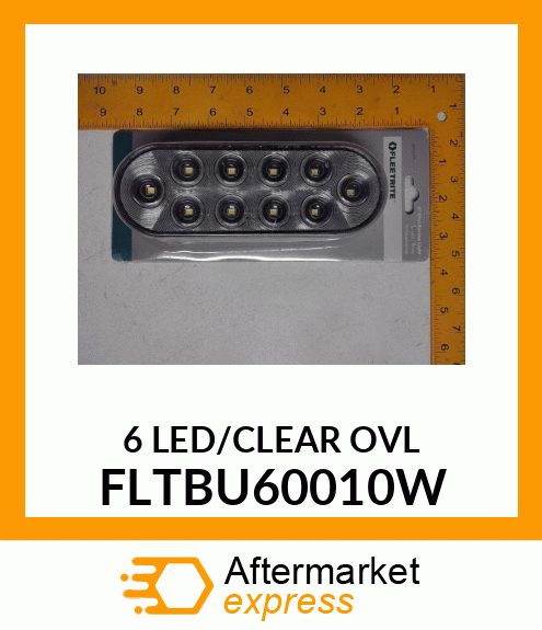 6 LED/CLEAR OVL FLTBU60010W