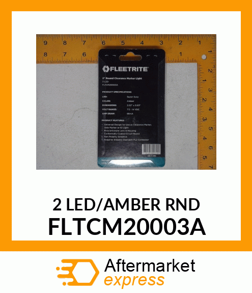 2 LED/AMBER RND FLTCM20003A