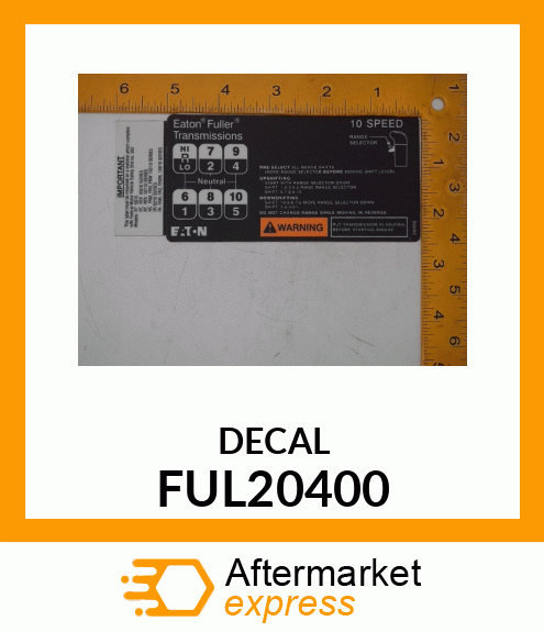 DECAL FUL20400