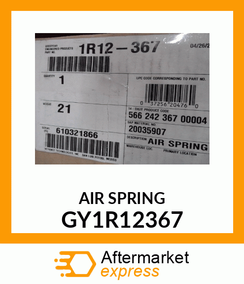 AIR SPRING GY1R12367