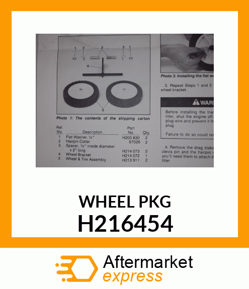 WHEEL PKG H216454