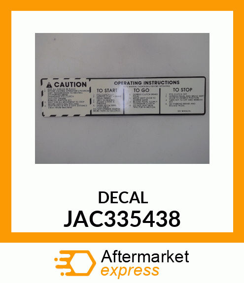 DECAL JAC335438