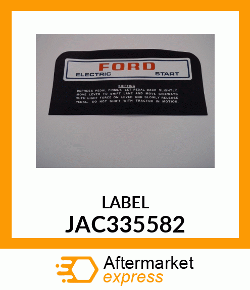 LABEL JAC335582