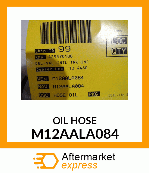 OIL HOSE M12AALA084