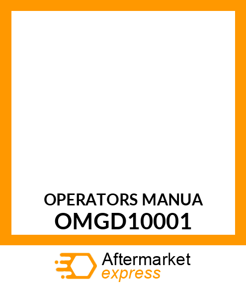 OPERATORS MANUA OMGD10001