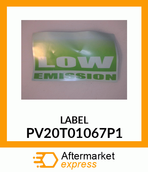 LABEL PV20T01067P1