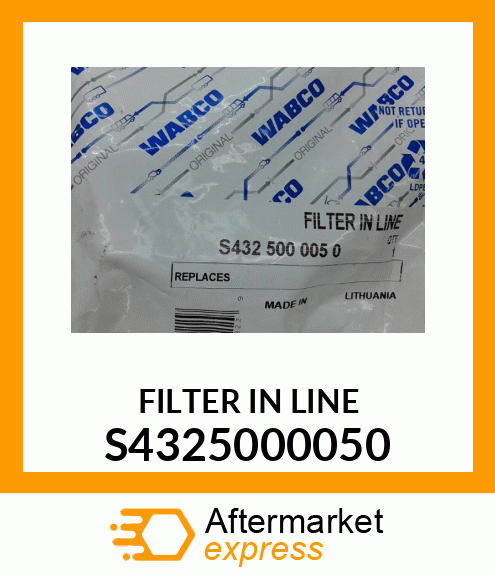 FILTER IN LINE S4325000050