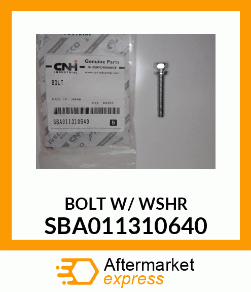 BOLT W/ WSHR SBA011310640