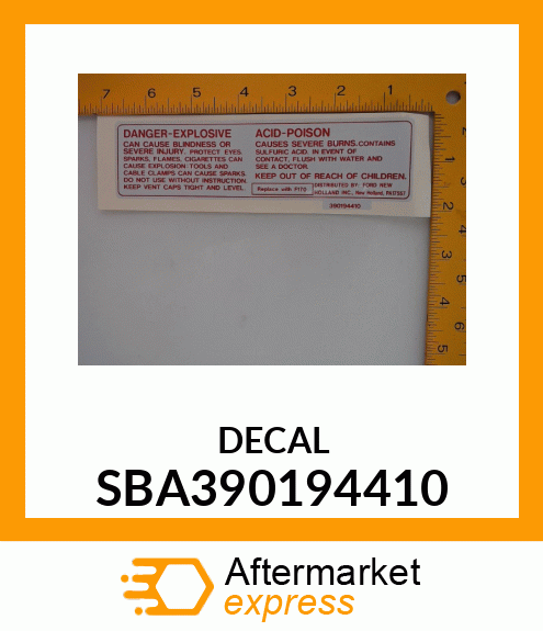 DECAL SBA390194410