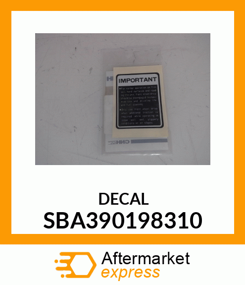 DECAL SBA390198310