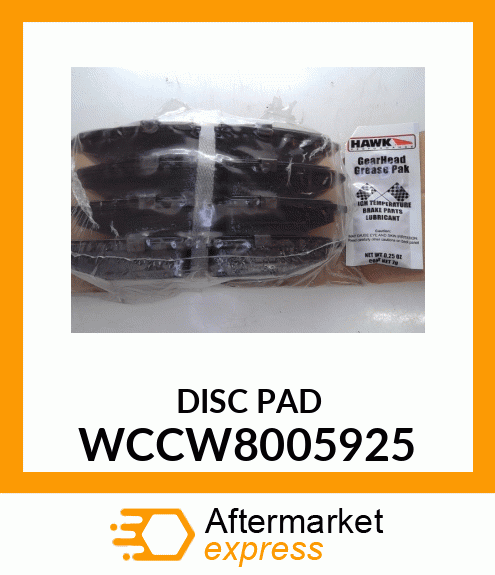 DISC PAD WCCW8005925