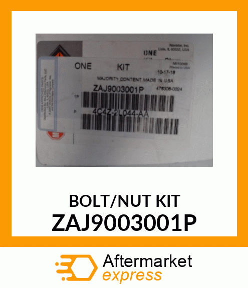 BOLT/NUT KIT ZAJ9003001P