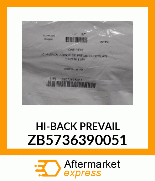 HI-BACK PREVAIL ZB5736390051