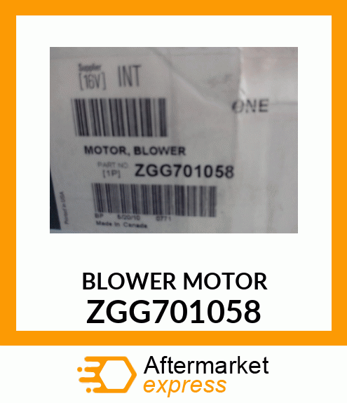 BLOWER MOTOR ZGG701058