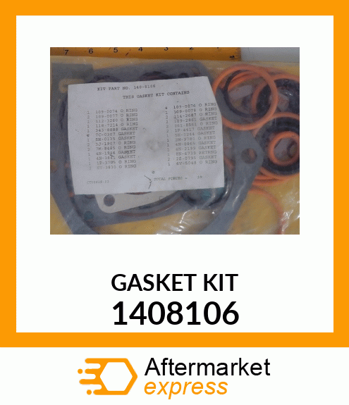 GASKET KIT, OIL 1408106