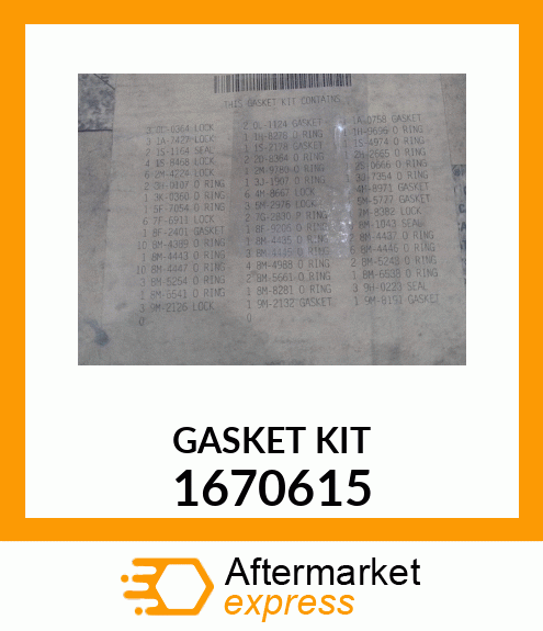 GASKET KIT 1670615