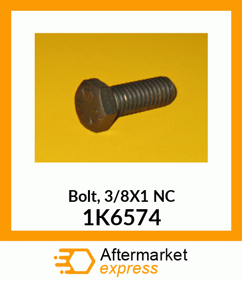 Bolt, 3/8X1 NC 1K6574