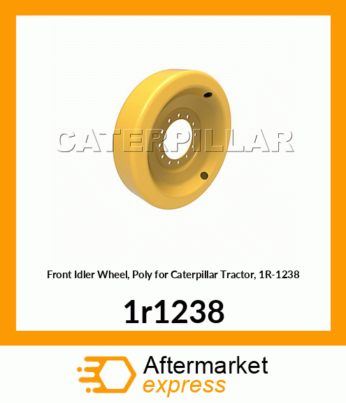 Front Idler Wheel, Poly 12-Bolt Diameter - 37.50" Width - 8.50" Pilot Hole Diameter - 13.00" 1r1238