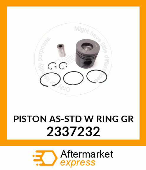 PISTON ASSY W/RINGS 2337232