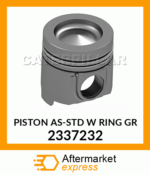 PISTON ASSY W/RINGS 2337232