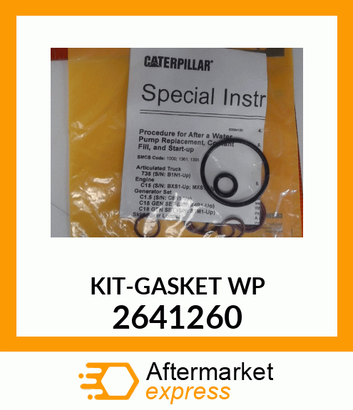 GASKET KIT WTRPMP 3116 2641260