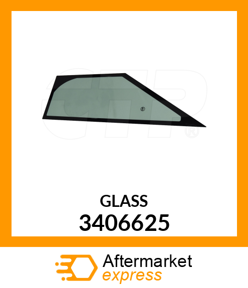 GLASS,LH REAR 3406625