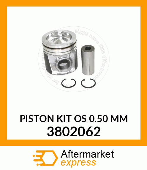 PISTON, CLIPS & RINGS 0.50MM 3802062