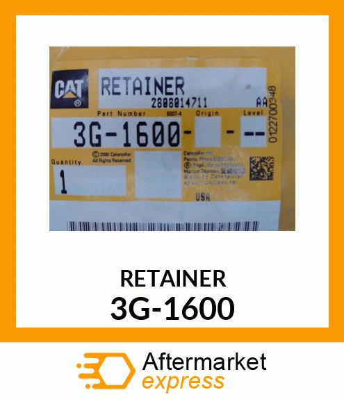 RETAINER 3G-1600