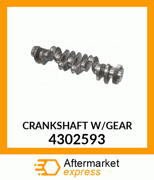 CRANKSHAFT 3406E W/1W9302 GEAR 4302593