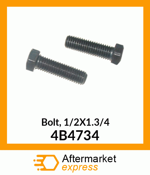 Bolt, 1/2X1.3/4 4B4734