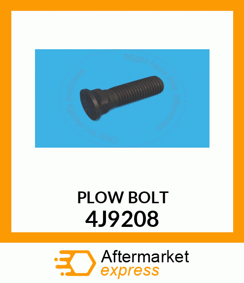 BOLT - PLOW 1 X 3-1/2" 4J9208